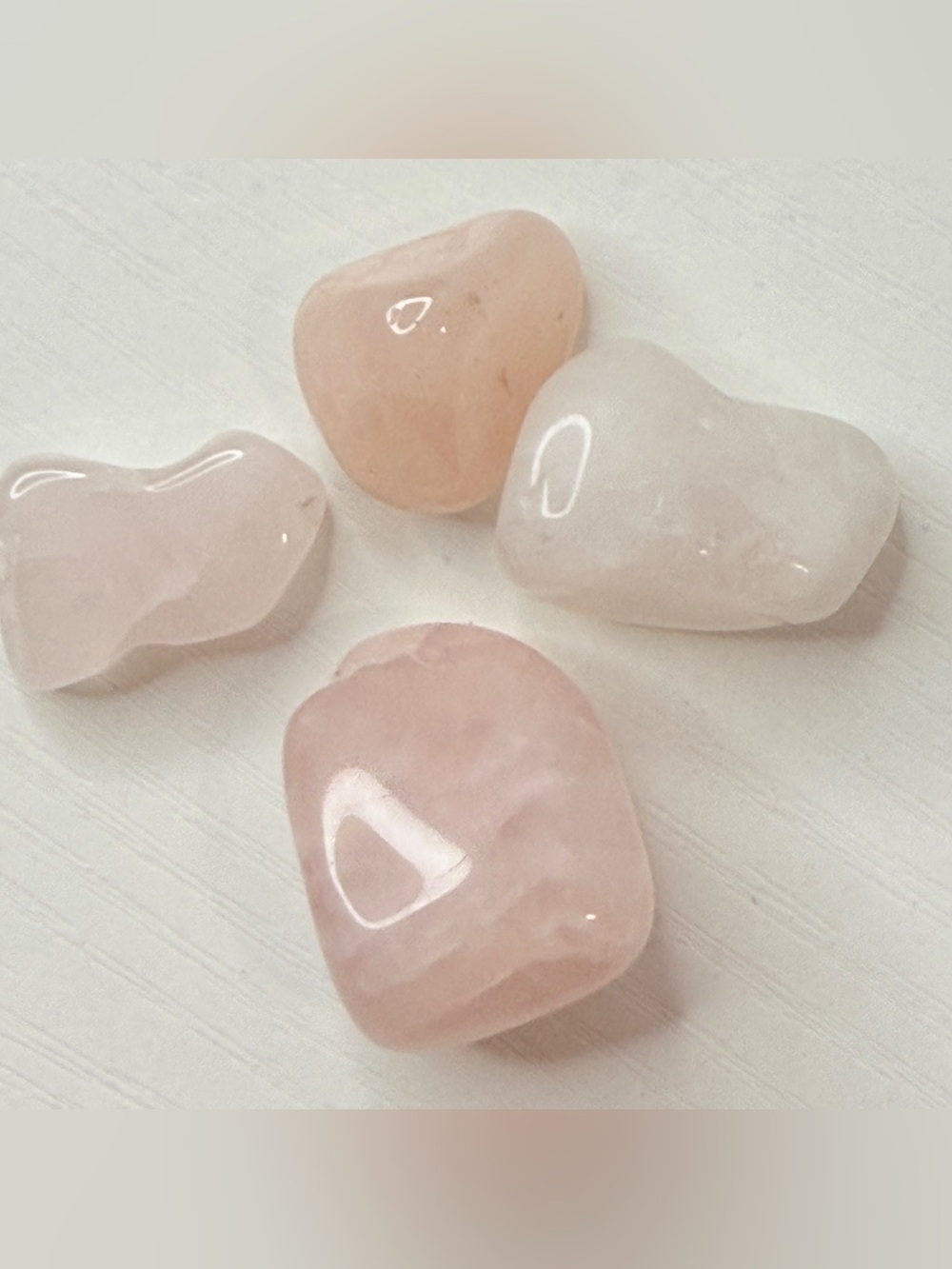 Rose Quartz & Clear Quartz Crystal Quartet